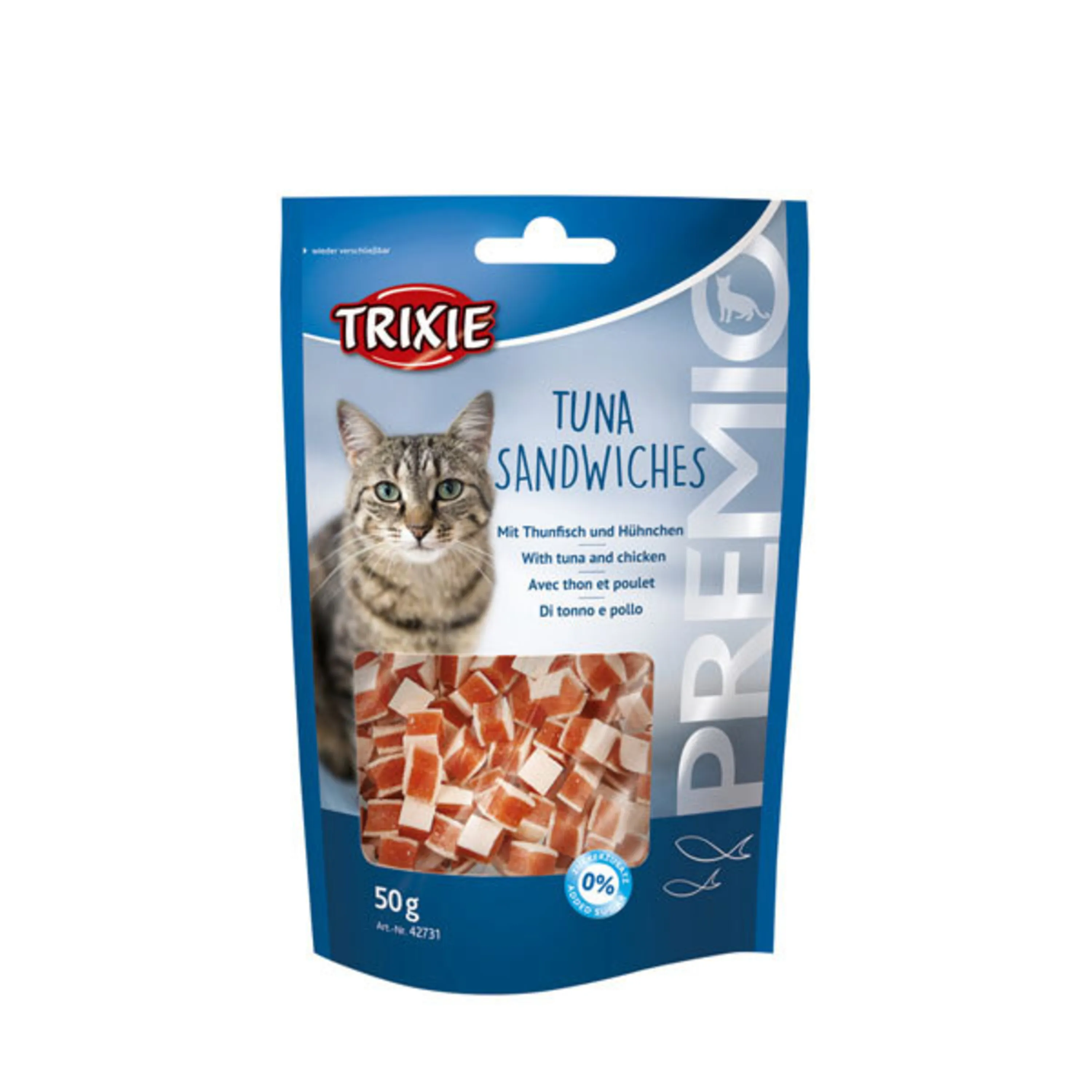 تشویقی گربه با ماهی تن و مرغ تریکسی – PREMIO Tuna Sandwiches تشویقی گربه با ماهی تن و مرغ تریکسی – PREMIO Tuna Sandwiches